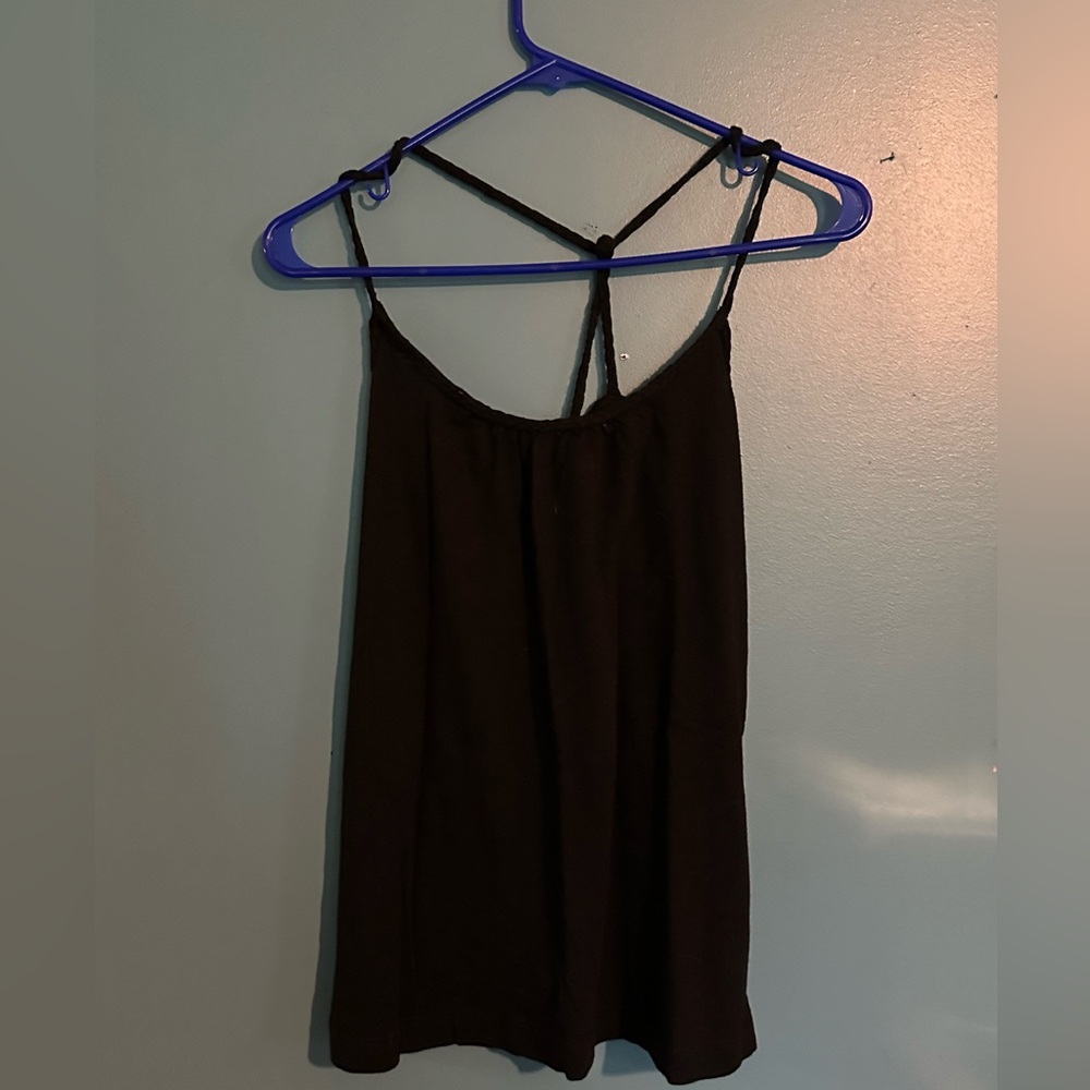 Black Old Navy tank top, with branded strap.Super Cute!!